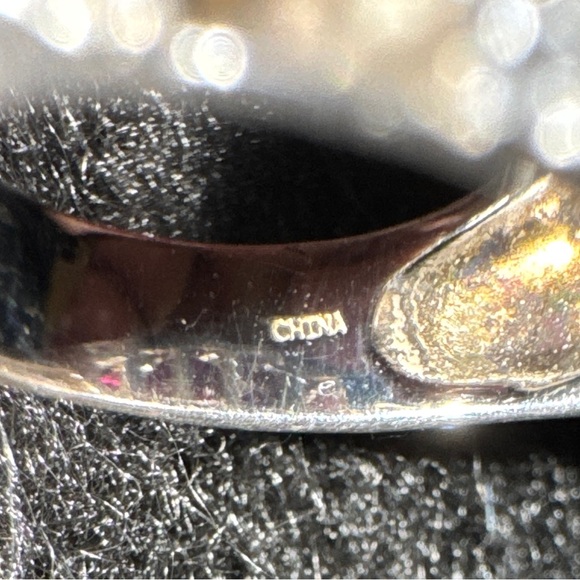 Charles Winston Ruby Pear CZ Sterling Silver Ring - Size 7 EUC - Picture 10 of 10